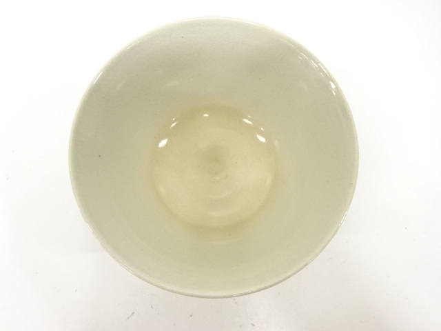  色絵　松鶴　茶碗（無地箱付）